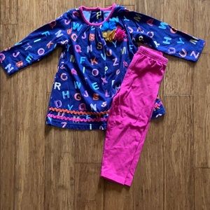 ABC Dress/Tunic + Leggings Set